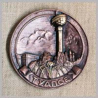 Сувенирная тарелка Туапсе "Диспетчерская башня" (под бронзу) сувениры Тарелки