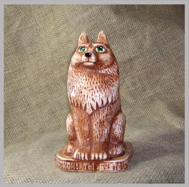 Фигурка Волк (коричневая) сувениры Лель