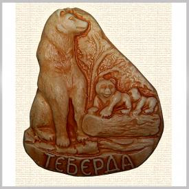 Сувенирный Магнит Медведица с медвежатами Теберда сувениры Лель