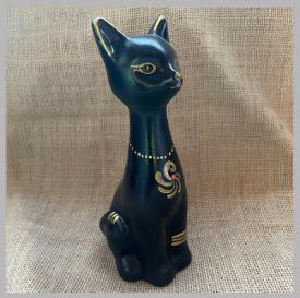 Фигурка Кошка Нефертити черная сувениры Лель