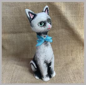 Фигурка Кошка Мурка белая сувениры Лель