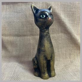 Фигурка Кошка Мурка под золото сувениры Лель