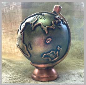 Копилка Глобус под бронзу сувениры Лель